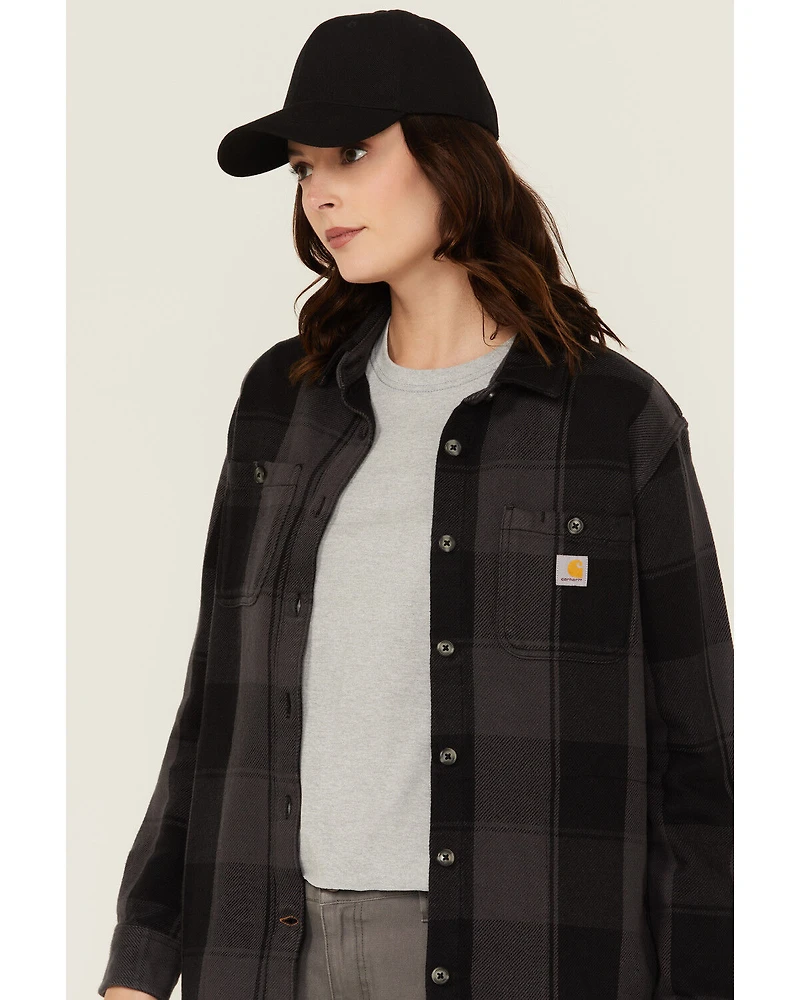 Carhartt Women's Rugged Flex® Loose Fit Heavyweight Duck Long Sleeve Button-Down Shacket