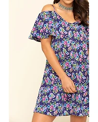 Red Label by Panhandle Women's Cold Shoulder Mini Dress