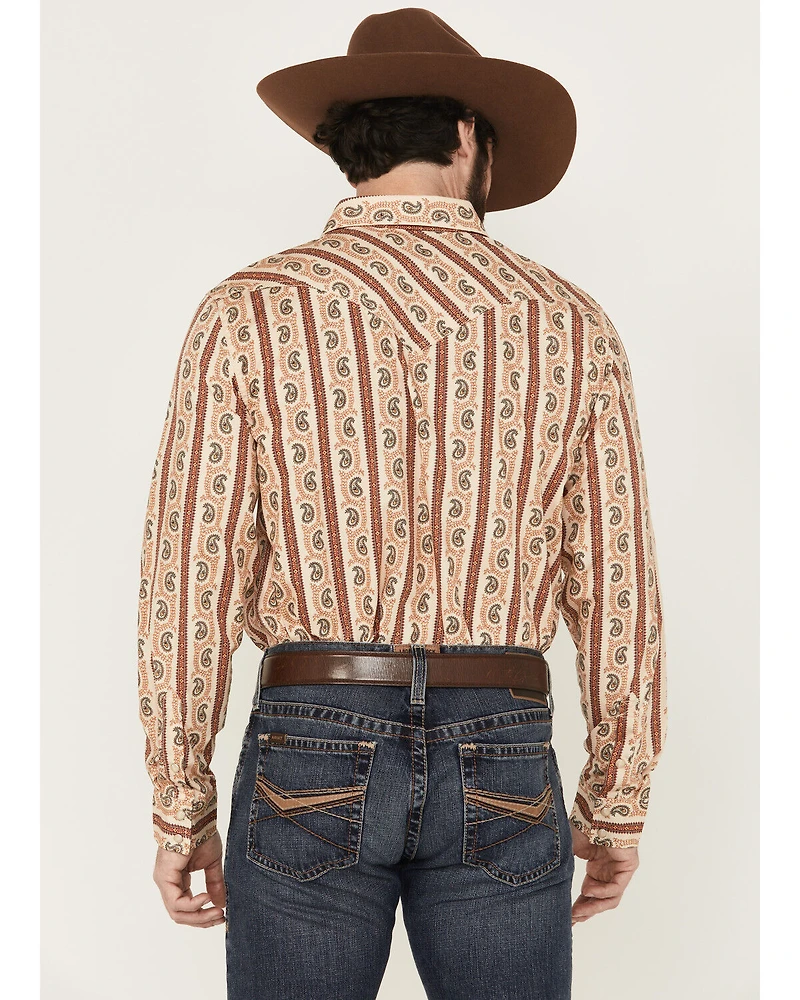 Cody James Men's Stillwell Paisley Print Long Sleeve Snap Western Shirt
