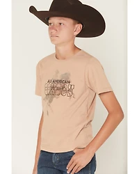 Sable Sky Boys' All American Cowboy Short Sleeve Graphic T-Shirt