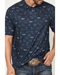 Buckwear Men's Busch Light Repeat Short Sleeve Polo