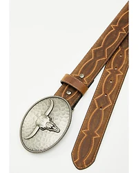 Cody James Men's Carson Hammered Longhorn Buckle Belt