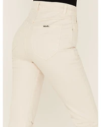 Rolla's Women's High Rise Distressed Cropped Dusters Bootcut Jeans