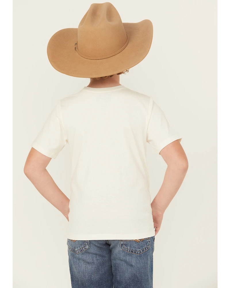 Sable Sky Boys' Cow Skull Short Sleeve Graphic T-Shirt