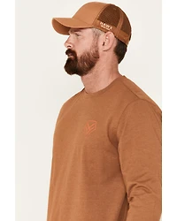 Hawx Men's Ombre Long Sleeve Graphic Work T-Shirt