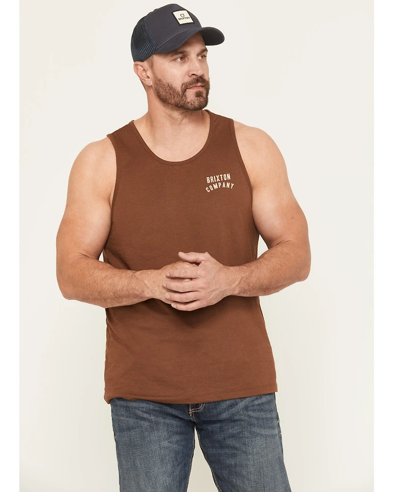 Brixton Men's Woodburn Logo Graphic Muscle Tank