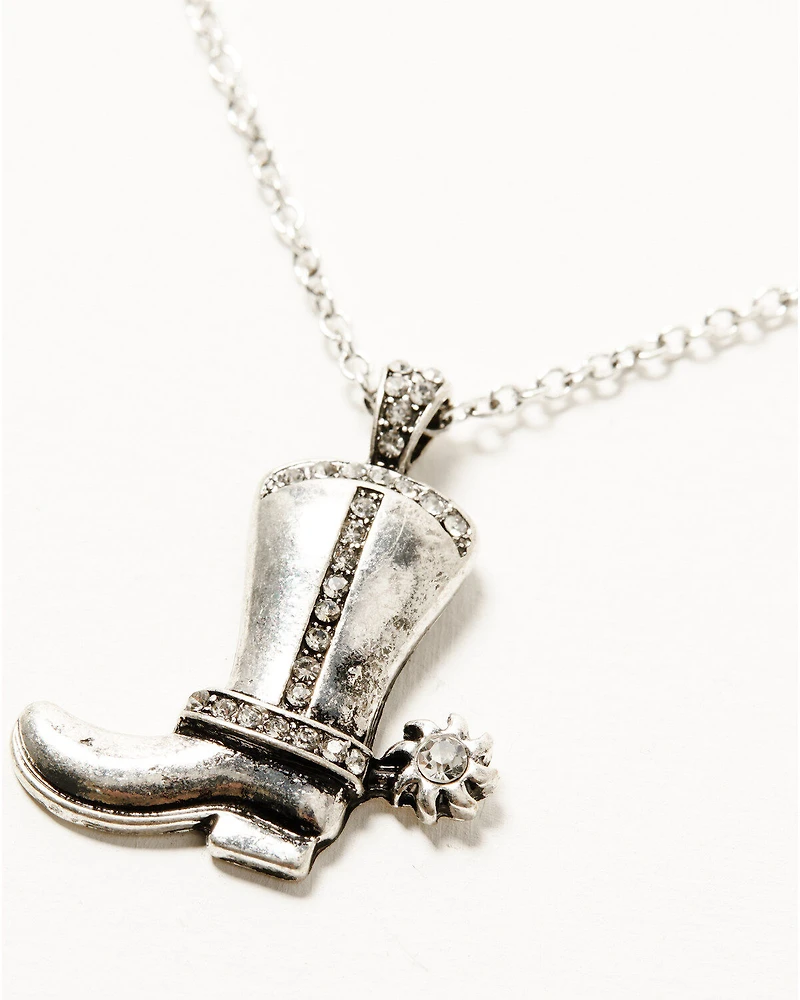 Shyanne Women's Rhinestone Boot Jewelry Set - 2 Piece