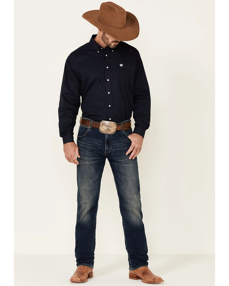 Cinch Men's Navy Solid Western Button Down Shirt