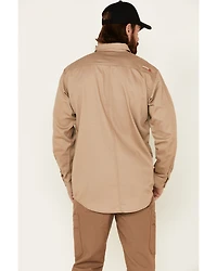 Ariat Men's FR Solid Twill Long Sleeve Button Down Work Shirt - Tall