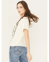 Rock & Roll Denim Women's Whiskey Short Sleeve Oversized Graphic Tee