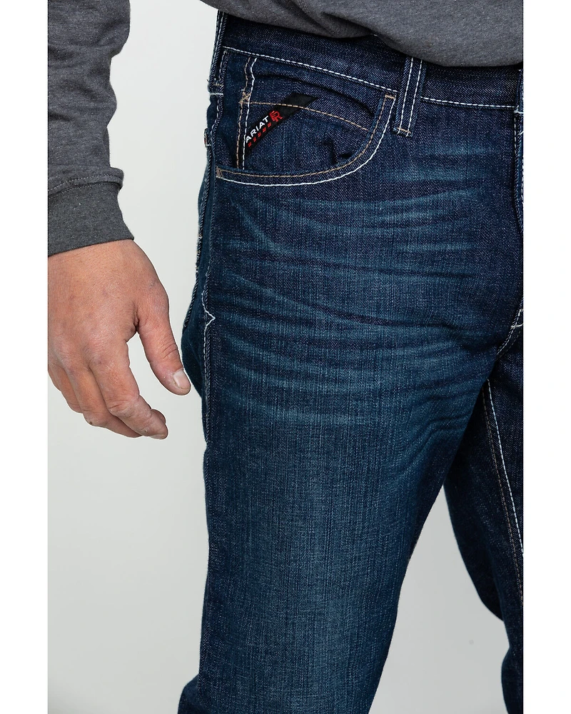 Ariat Men's FR M4 Durastretch Lineup Relaxed Straight Work Denim Jeans - Big