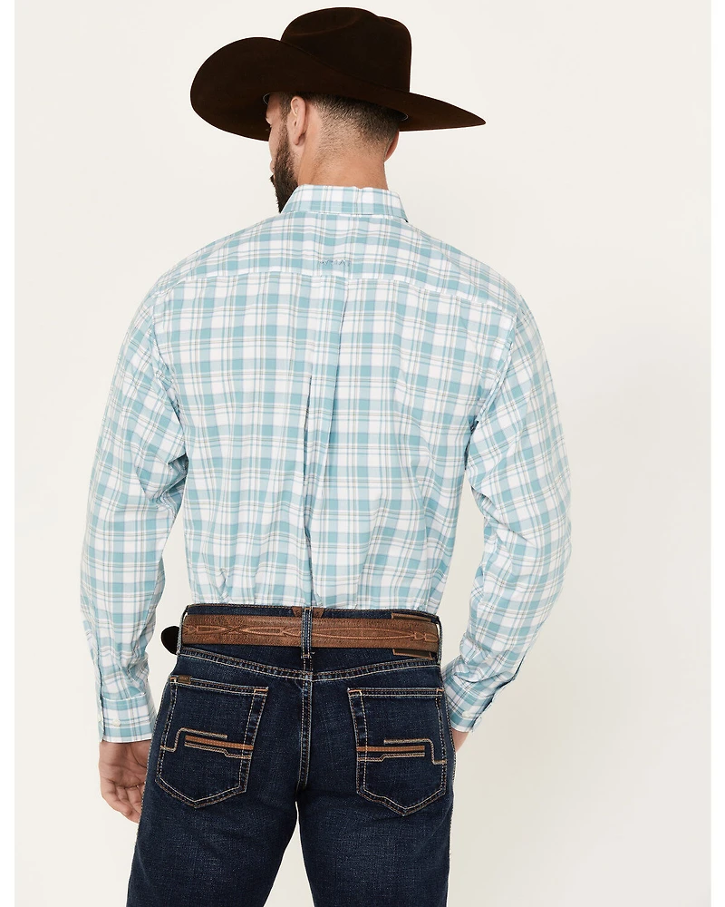 Ariat Men's Edward Plaid Print Long Sleeve Button-Down Performance Western Shirt