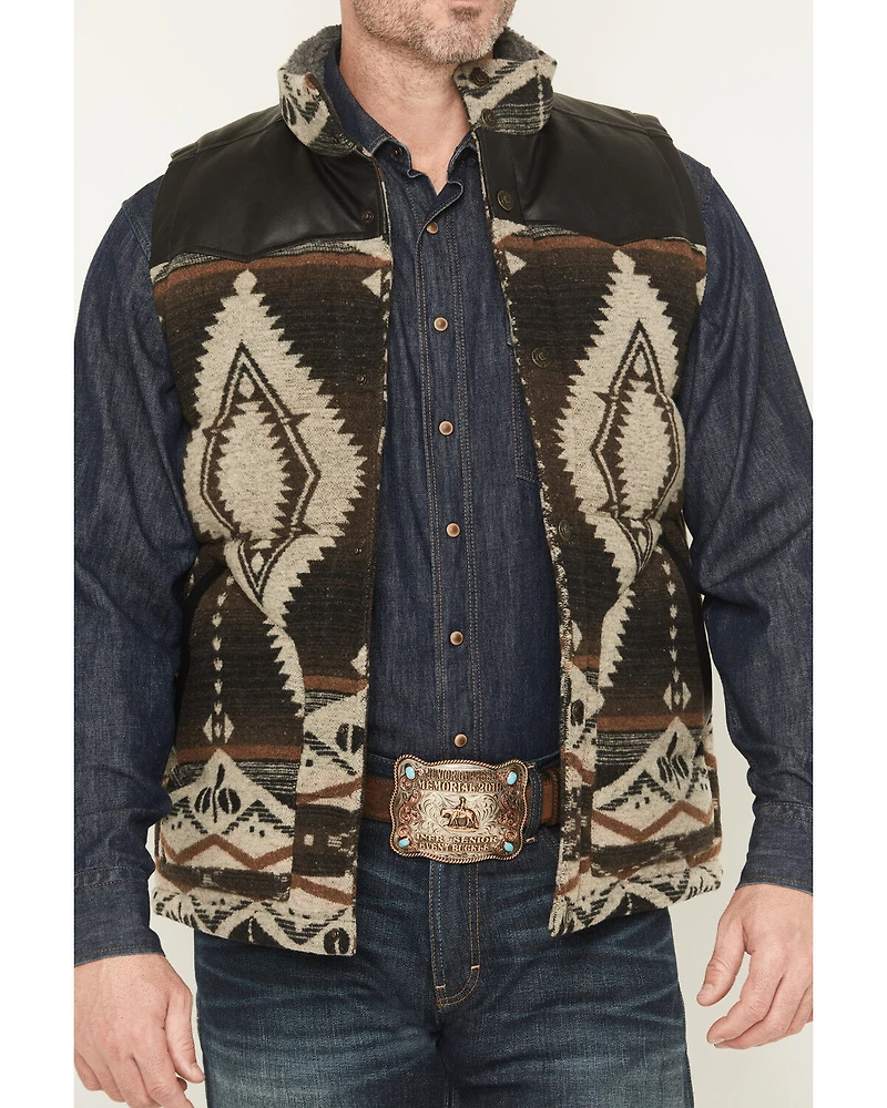 Cody James Men's Southwestern Print Flannel Insulated Vest