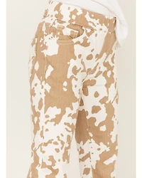 Saint & Hearts Girls' Cowhide Print Pull On Flare Pants