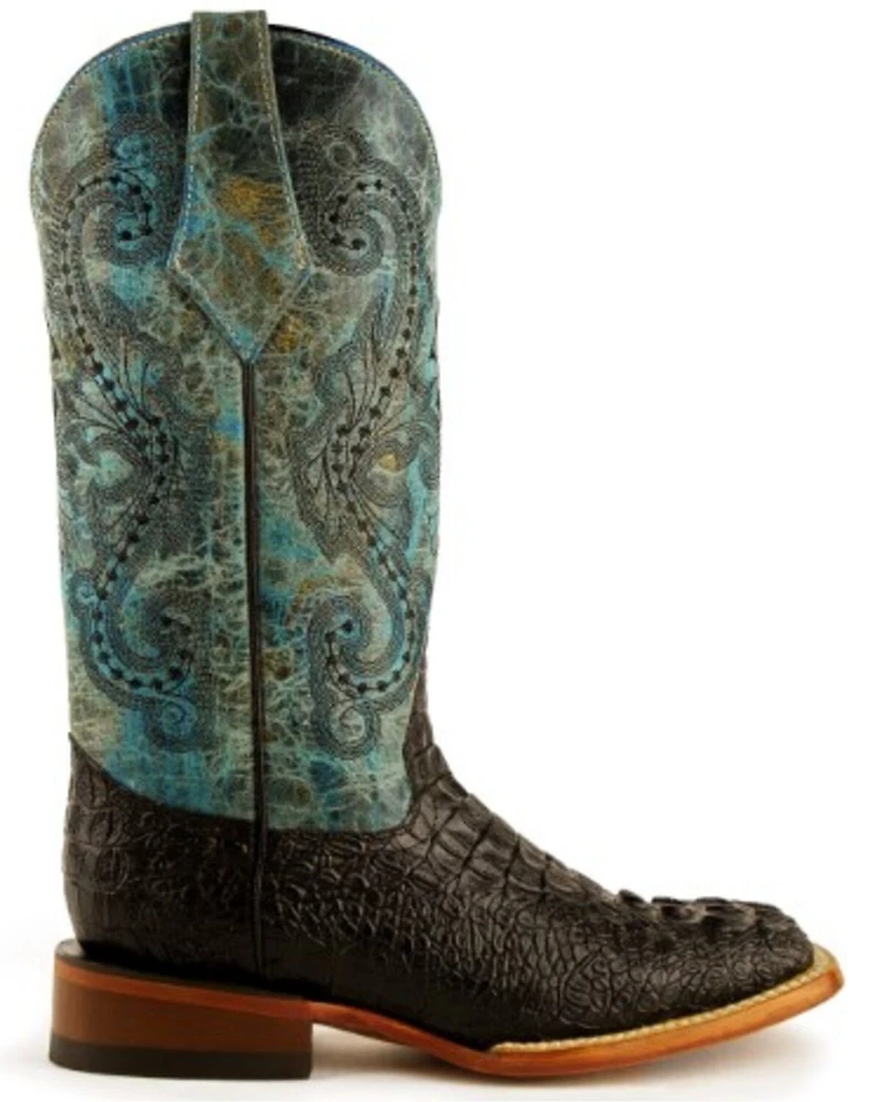 Ferrini Women's Caiman Tail Print Western Boots
