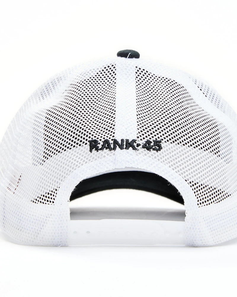 RANK 45® Women's Mexico & US Flag Bird Embroidered Mesh-Back Ball Cap