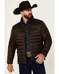 Resistol Men's Solid Brown Cold Bloq Zip-Front Insulated Jacket