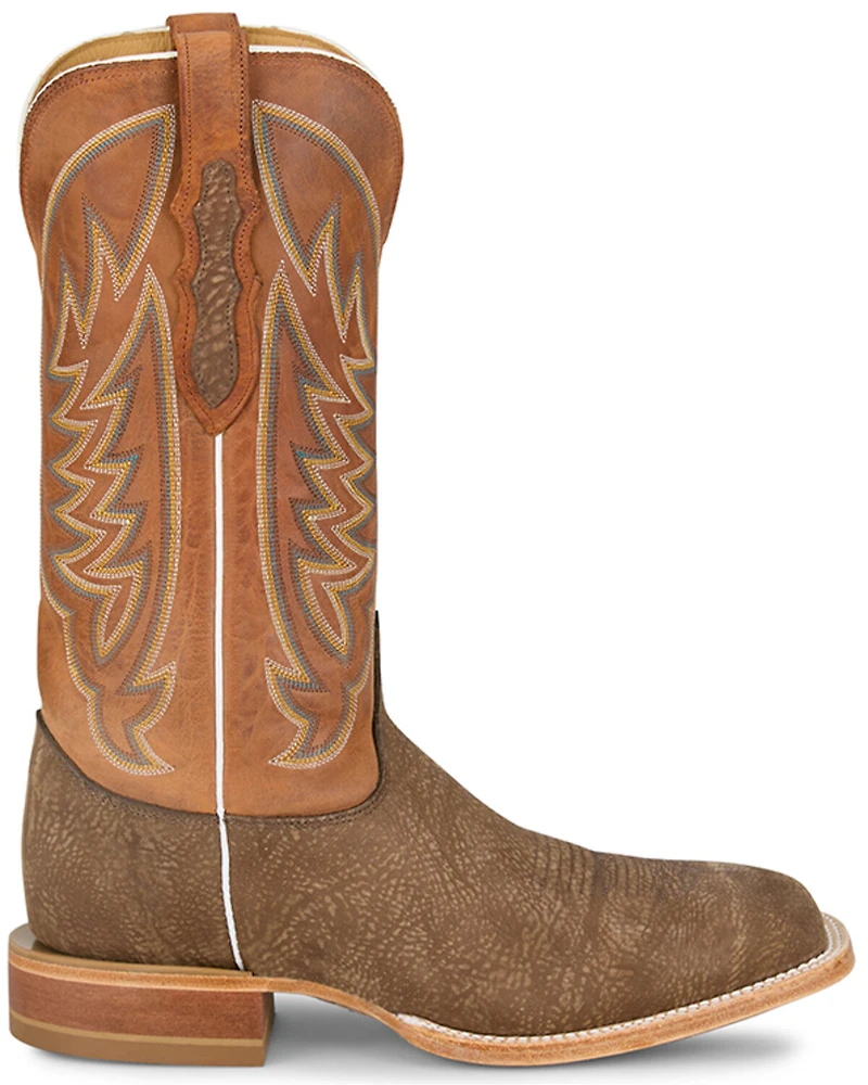 Justin Men's Cowman Western Boots - Broad Square Toe