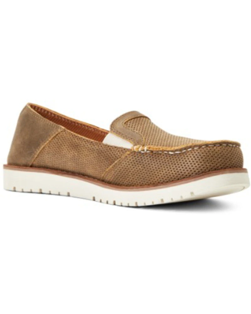 Ariat Women's Cruiser 360 Bomber Brown Slip-On Casual Shoes - Moc Toe