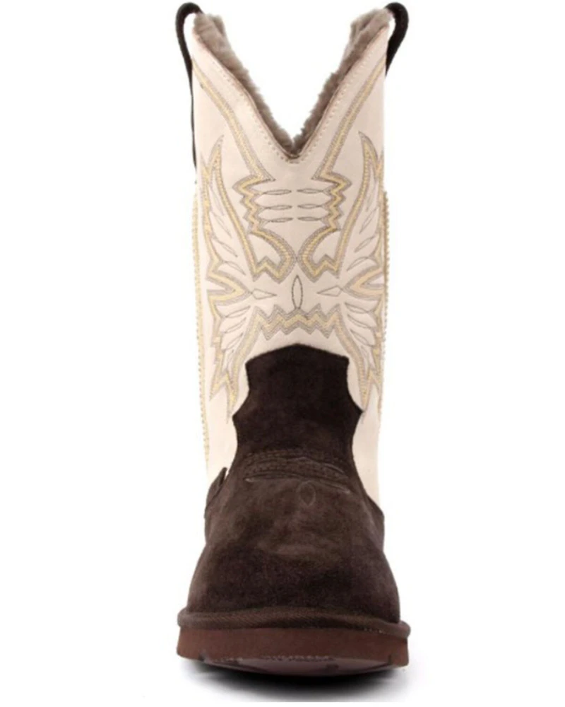 Superlamb Men's All Suede Western Boots - Round Toe