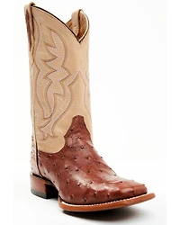 Shyanne Women's Olivia Exotic Ostrich Quill Western Boots - Broad Square Toe