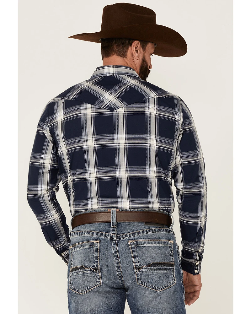 Cody James Men's Transfer Large Plaid Long Sleeve Snap Western Shirt