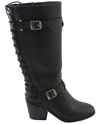 Milwaukee Leather Women's Back End Laced Riding Boots - Round Toe