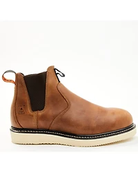 Hawx Men's Crazy Horse Wedge Chelsea Work Boots - Composite Toe