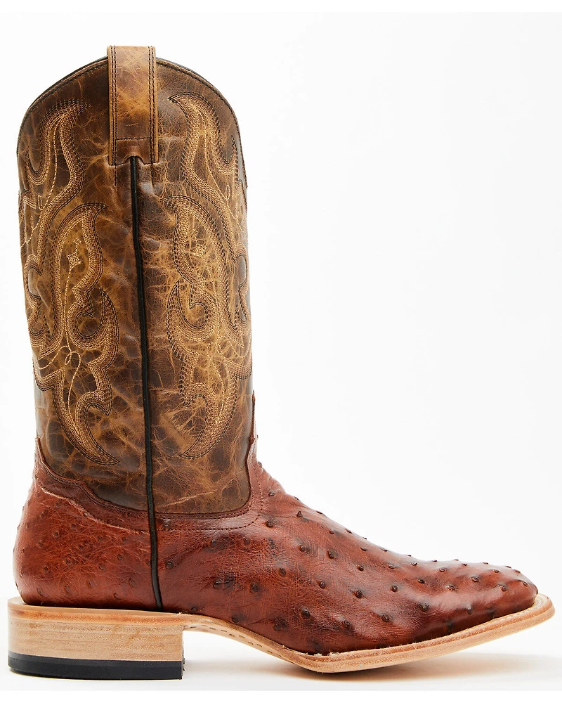 Cody James Men's Exotic Full Quill Ostrich Western Boots - Broad Square Toe