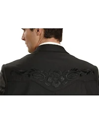 Scully Black Floral Embroidered Western Jacket - Big & Tall