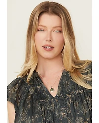 Broken Arrow Jewelry Women's Oval Concho Necklace