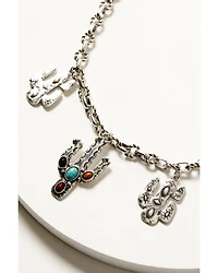 Shyanne Women's Silver Dakota Cacti Necklace