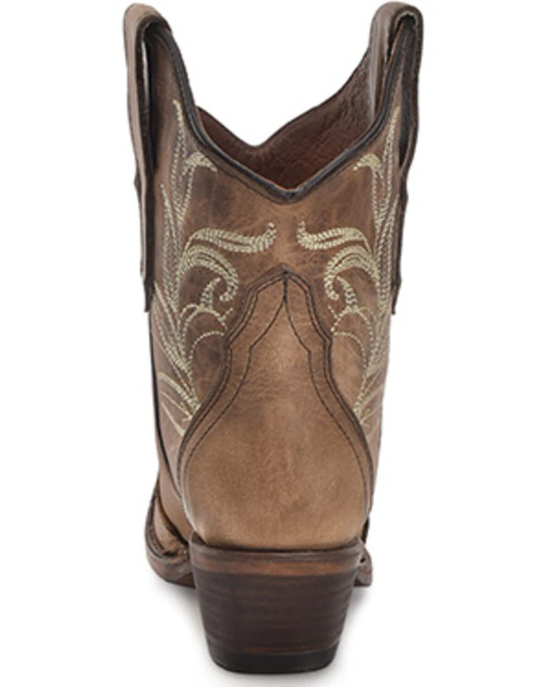 Circle G Women's Embroidered Ankle Booties - Snip Toe