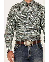 Cinch Men's Circle Geo Print Long Sleeve Button-Down Western Shirt