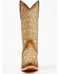 Corral Women's Saddle Glitter Overlay Triad Western Boots - Snip Toe