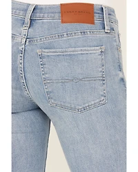 Lucky Brand Women's Light Wash Capsize Destruction Mid Rise Sweet Flare Jeans