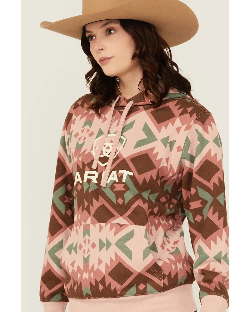 Ariat Women's Boot Barn Exclusive Southwestern Print Logo Hoodie
