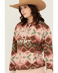 Ariat Women's Boot Barn Exclusive Southwestern Print Logo Hoodie