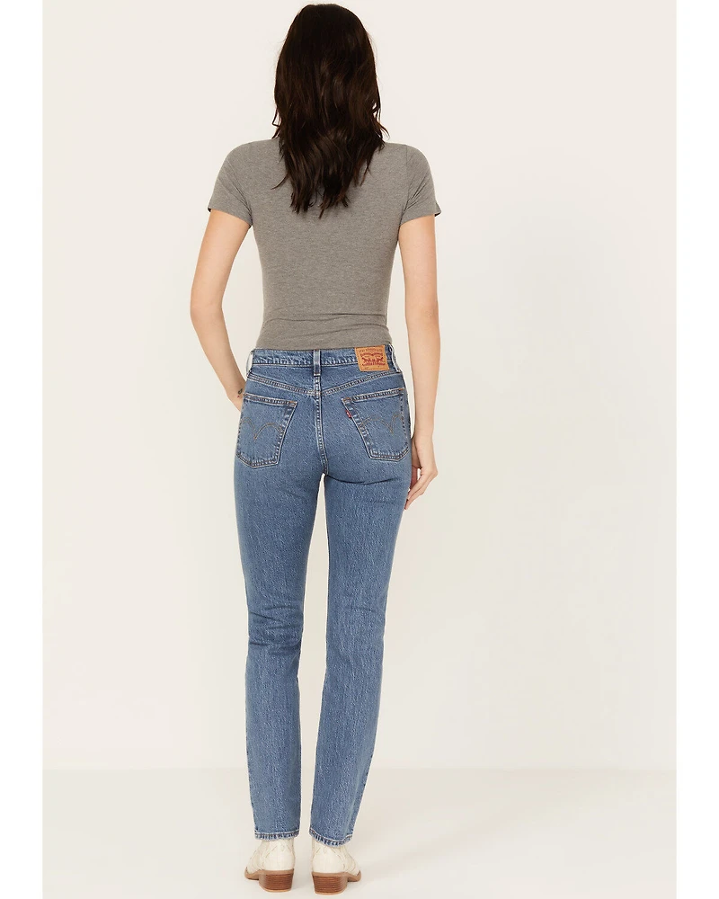 Levi's Women's Medium Wash 501 Worn Jeans