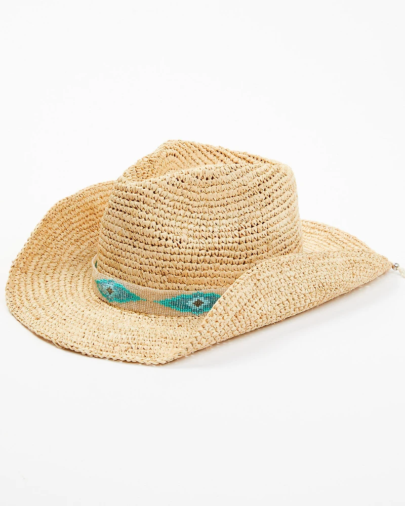 Physician Endorsed Women's Blue Jaye Straw Cowboy Hat