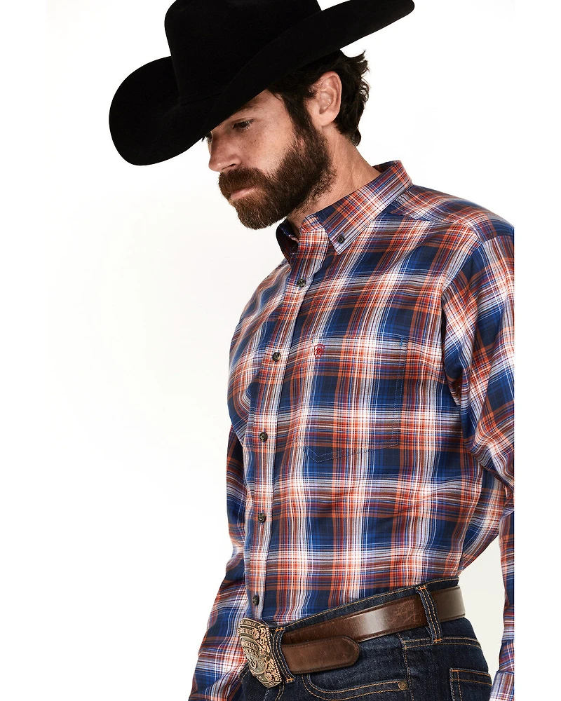 Ariat Men's Boot Barn Exclusive Presly Plaid Print Long Sleeve Button-Down Western Shirt