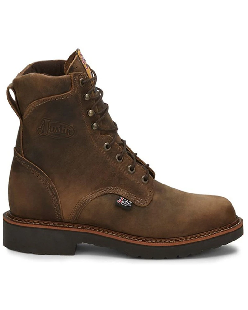 Justin Men's J-Max 8" Blueprint Lace-Up EH Work Boots - Soft Toe