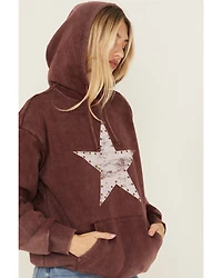 Youth Revolt Women's Studded Star Graphic Hoodie
