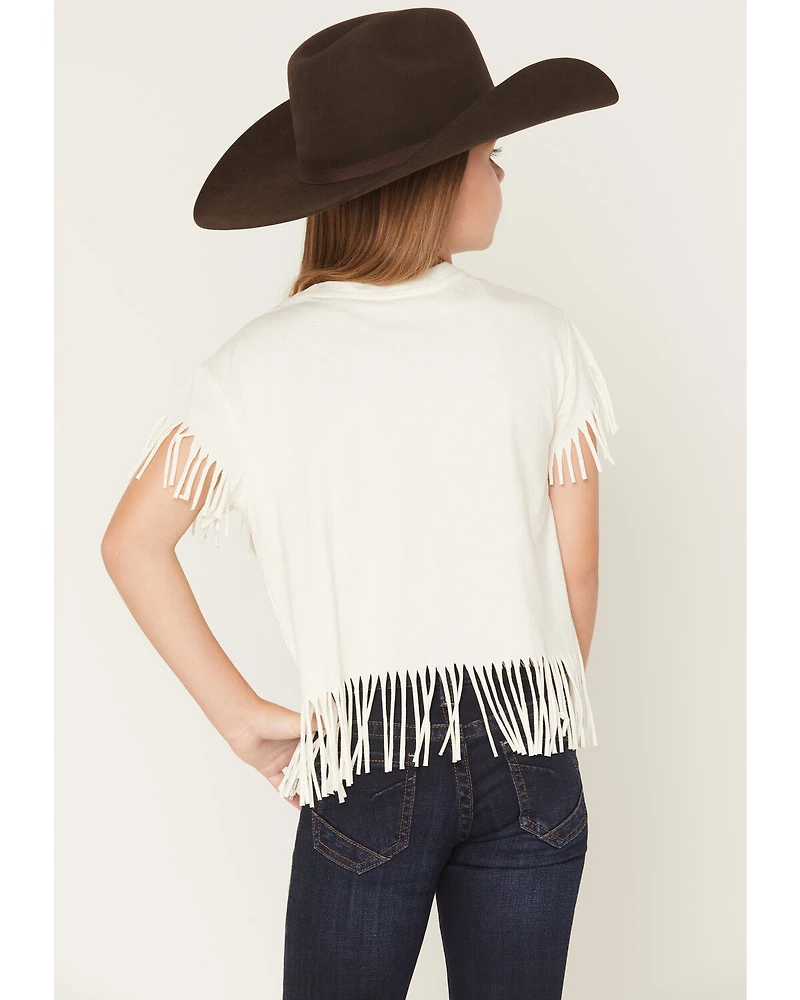 Shyanne Girls' Wild Soul Short Sleeve Fringe Graphic Tee
