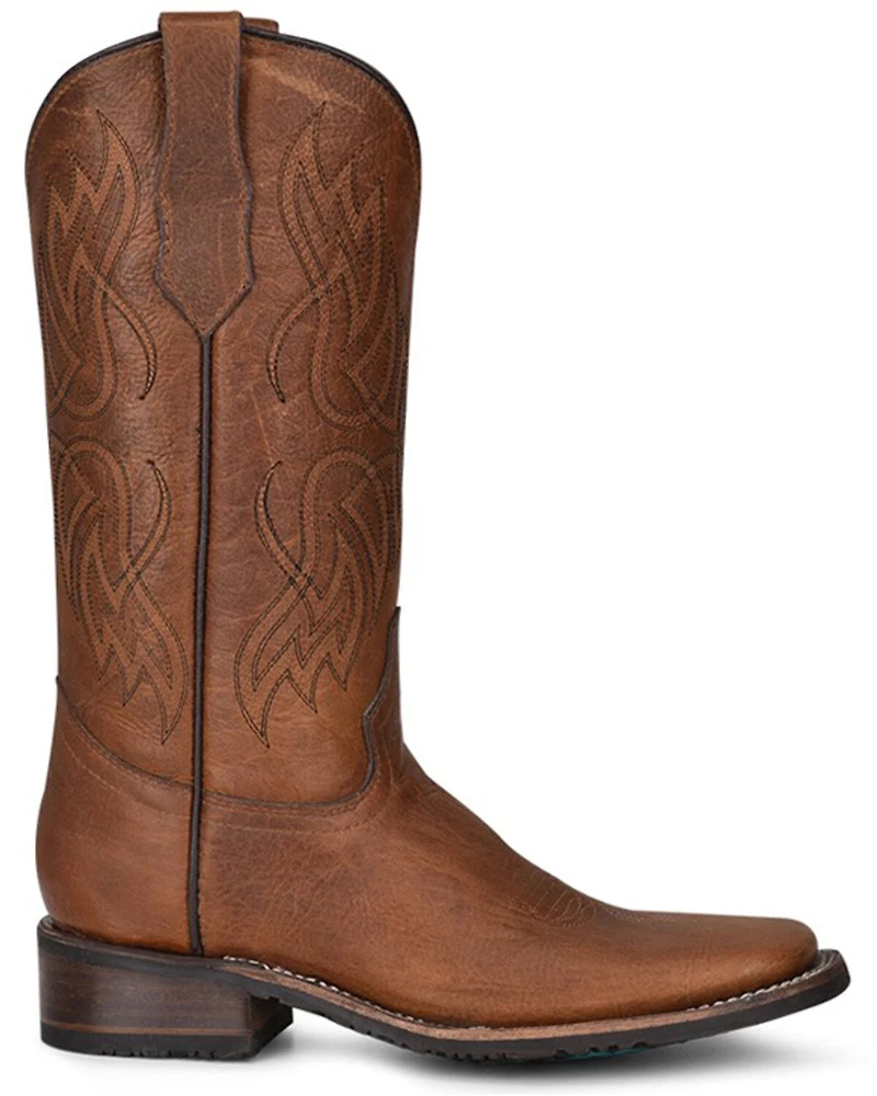 Circle G Women's Embroidered Leather Western Boots - Broad Square Toe