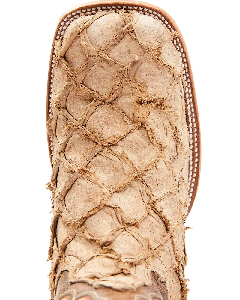 Cody James Men's Exotic Pirarucu Western Boots - Broad Square Toe