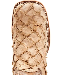 Cody James Men's Exotic Pirarucu Western Boots - Broad Square Toe
