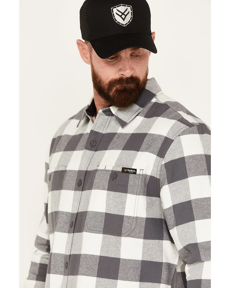 Hawx Men's Buffalo Plaid Print Flannel Work Shirt