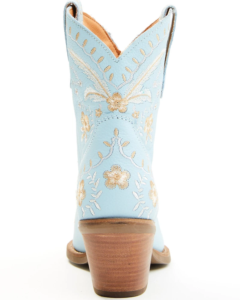 Dingo Women's Primrose Embroidered Leather Western Fashion Booties - Snip Toe