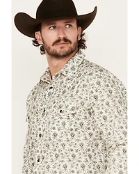 Gibson Trading Co Men's Flower Power Floral Print Long Sleeve Snap Western Shirt